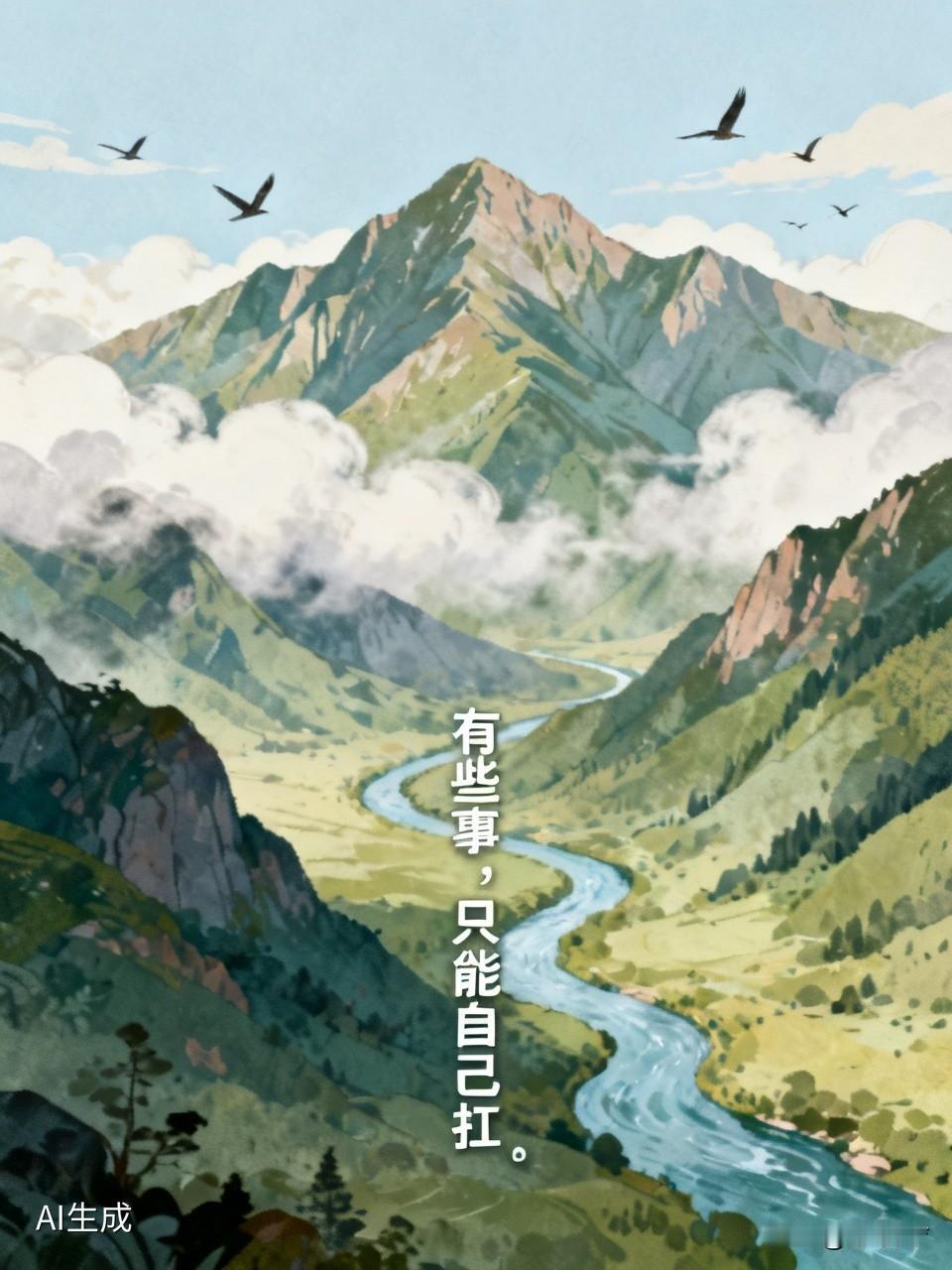 有很多事情是别人想帮也帮不上的，该自承受的还必须得自己承受。