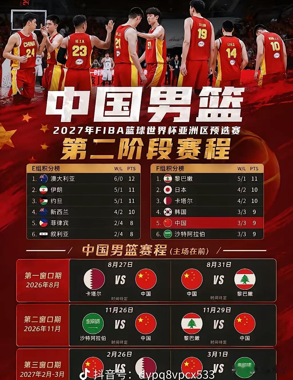我预计中国男篮这两场世预赛都会取胜，场面不会很轻松！但是一定会给球迷一个满意的答