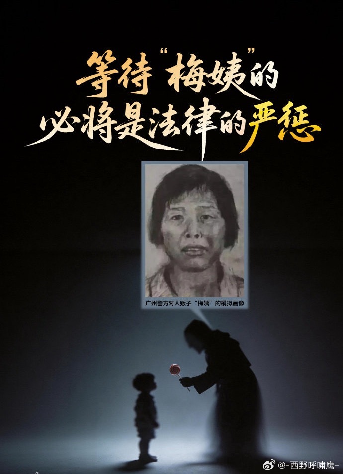 梅姨被逮捕那个让无数家庭噩梦连连的“梅姨”，那个让申军良等父母跑断腿、哭干泪的“