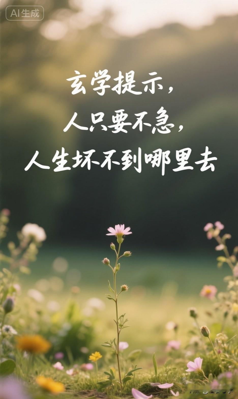 玄学提醒，人只要不急，人生坏不到哪里去。

你有没有发现，人生中大部分的错事、蠢