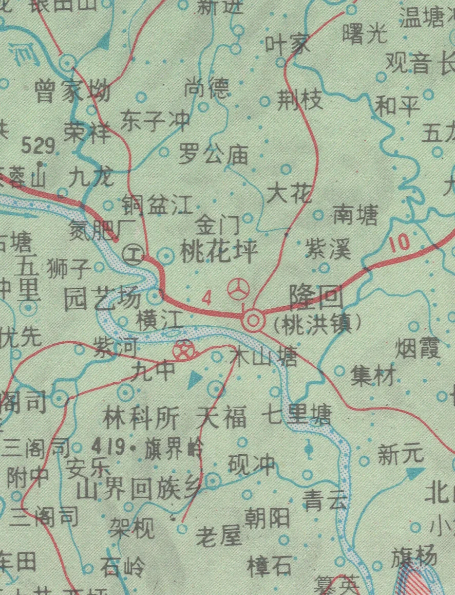1980年湖南省隆回县地图