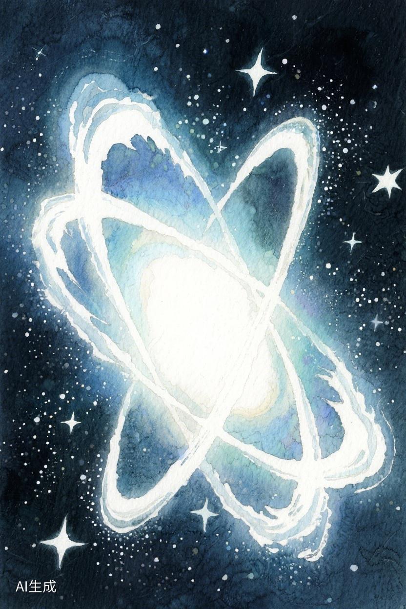 AI随心绘宇宙中，原子环与星河交织，是微观与宏观的对话，蕴含无尽奥秘✨