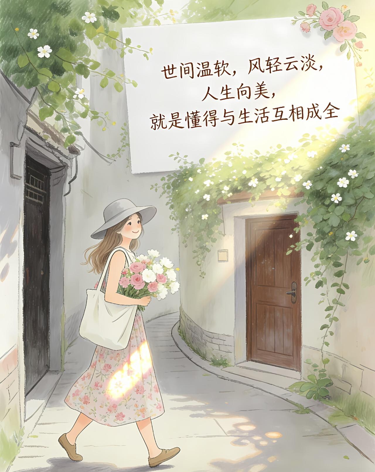 🌸世间温软，风轻云淡，人生向美，就是懂得与生活互相成全。
🌸清喜于时光，安稳