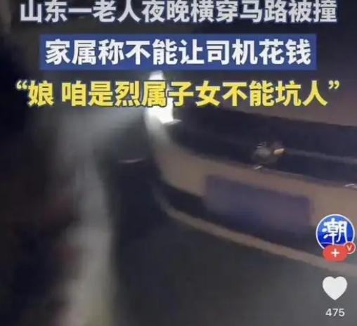 被感动到了，山东临沂一大娘被车撞倒，她的儿子赶过来后第一时间没有责怪车主，反而劝