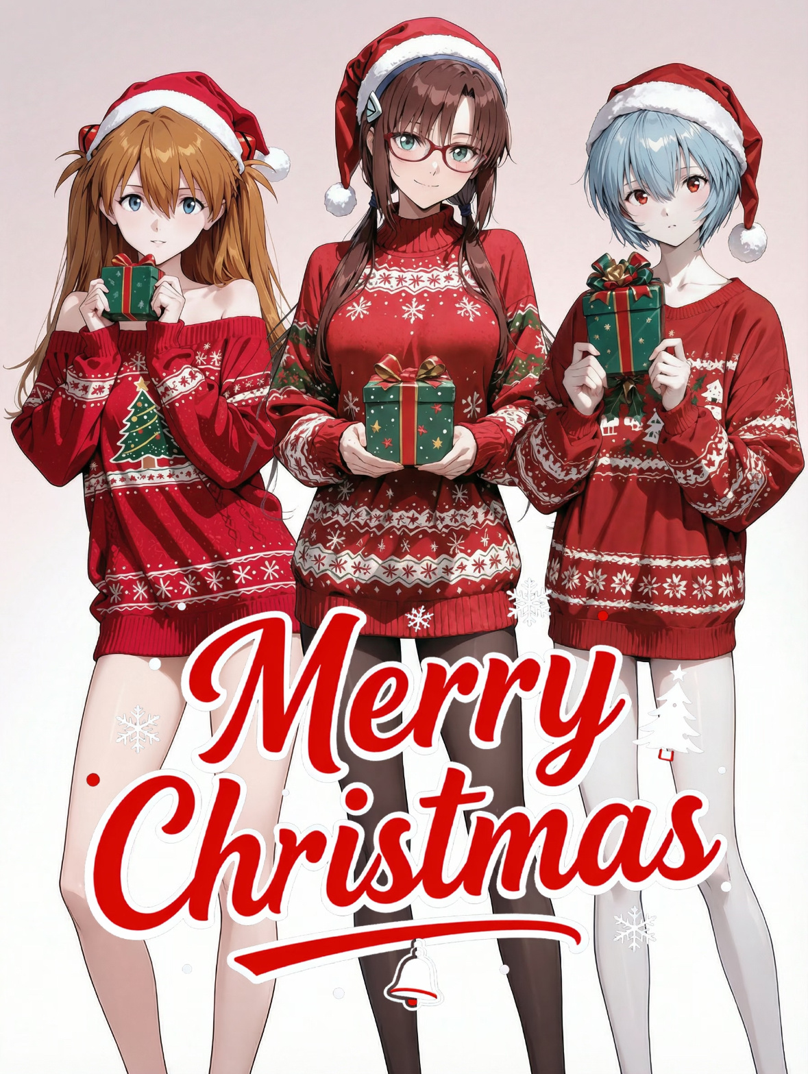 EVA 圣诞贺图 🎄大家都有不同款式的圣诞主题毛衣呀！ 2025动漫嘉年华动漫