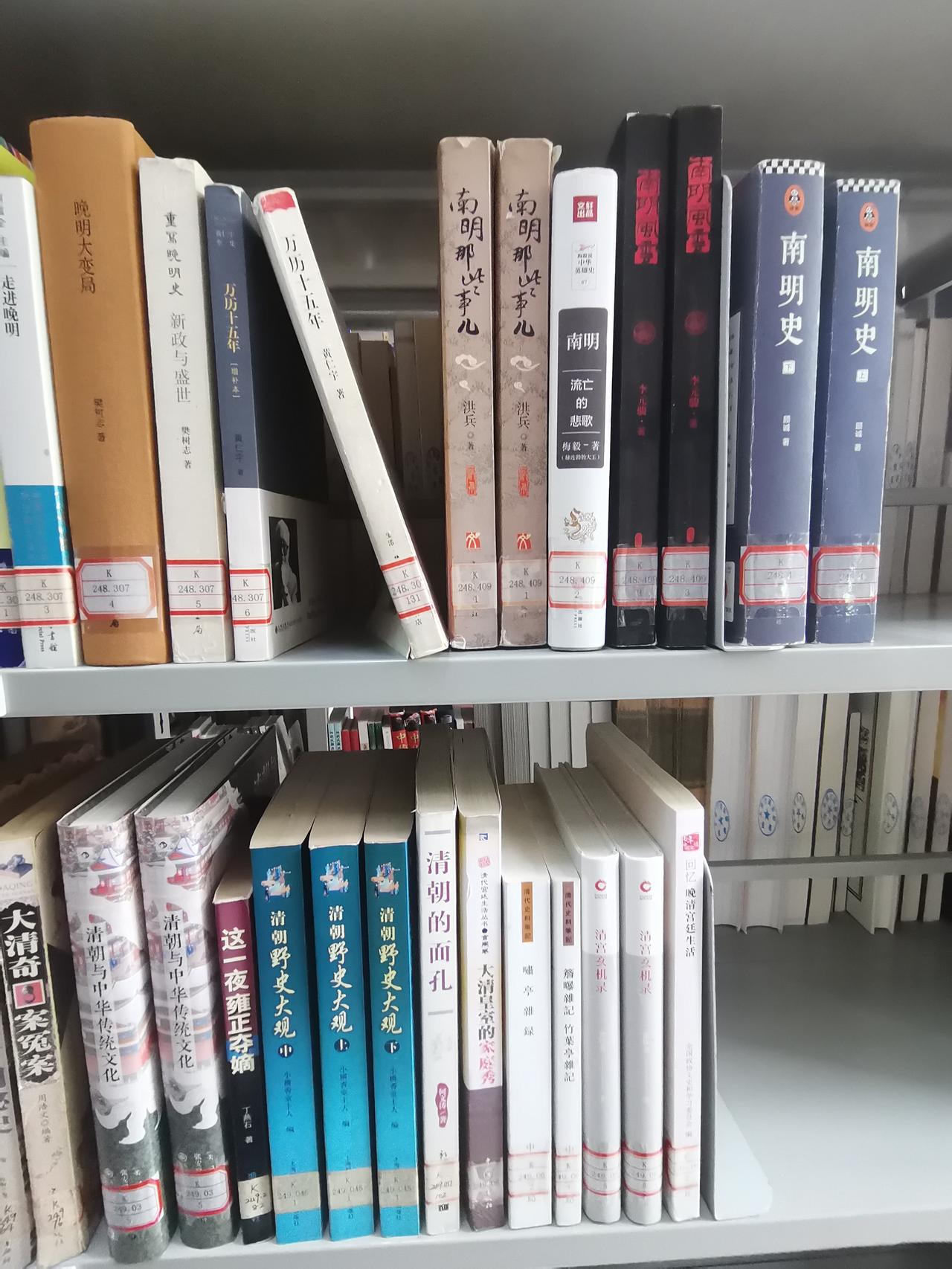 今天上午带俩娃去了当地图书馆又借了一堆书回来！最近迷上历史，尤其明朝历史！我是在