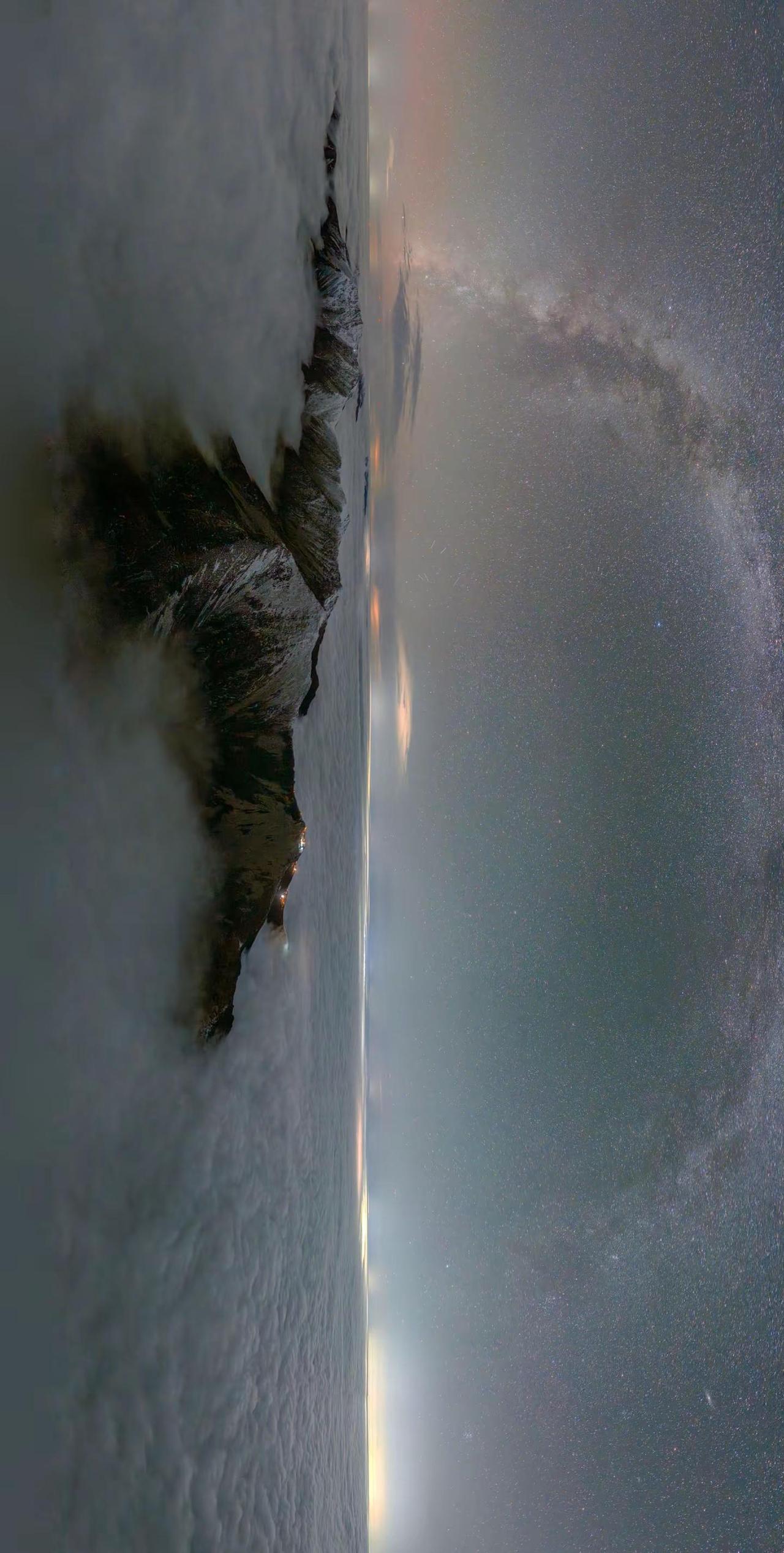 和我的同伴首次冒着零下十多度的严寒，在黑夜中用无人机拍了三个多小时，终于拍到了无