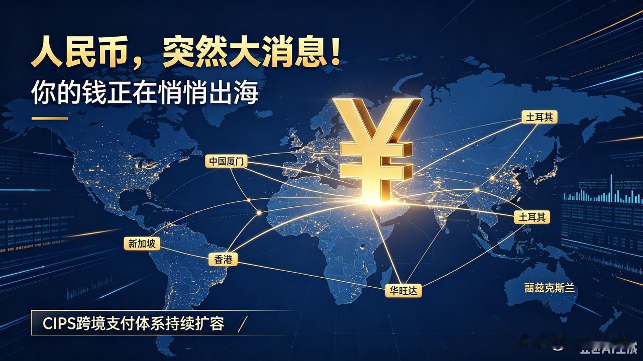 人民币，突然大消息！你的钱正在悄悄“出海”

  人民币跨境支付，传来重磅信号。