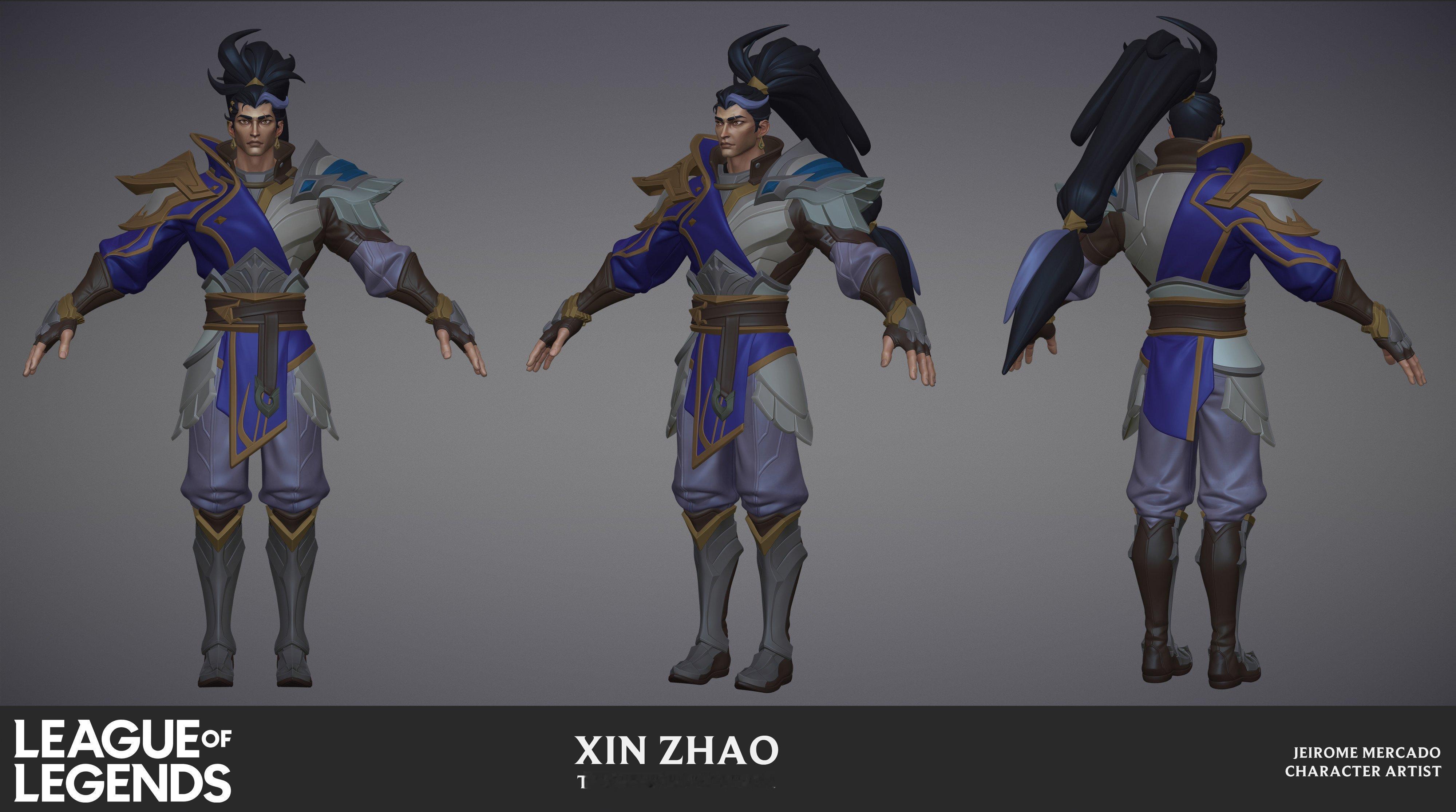 LOL赵信3D模型设计英雄联盟 ​​​