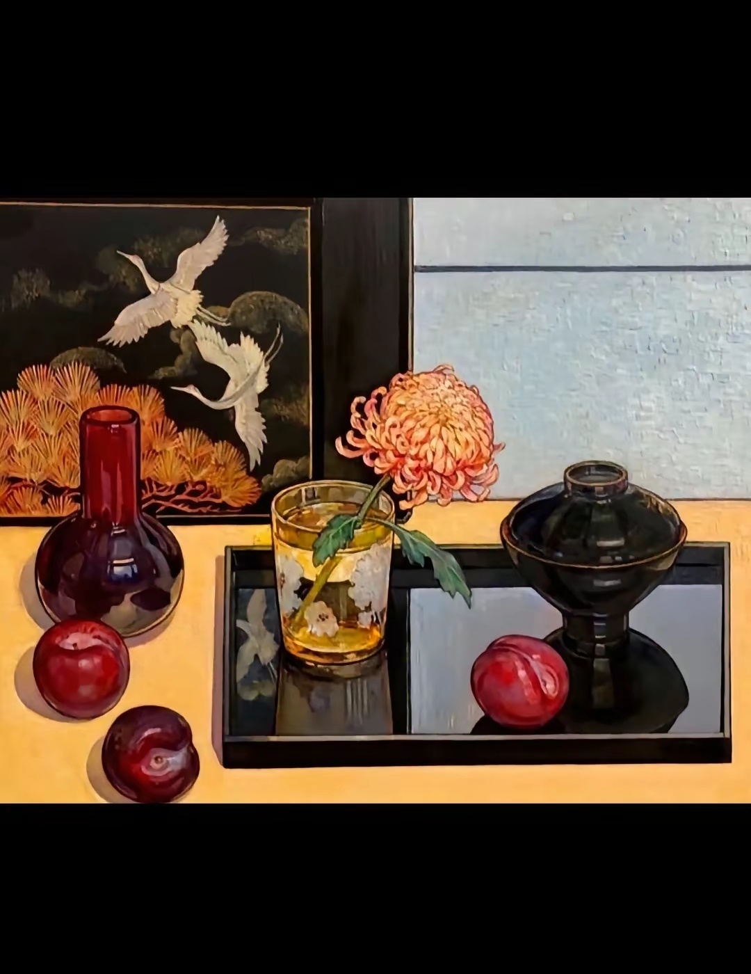 澳大利亚画家克里斯·坎宁（Criss Canning）的静物画作，她以花卉与器物