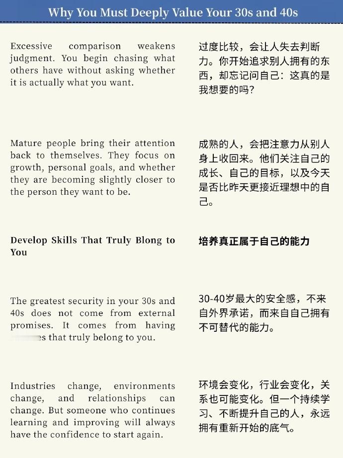 一定要极度珍惜自己的30-40岁 