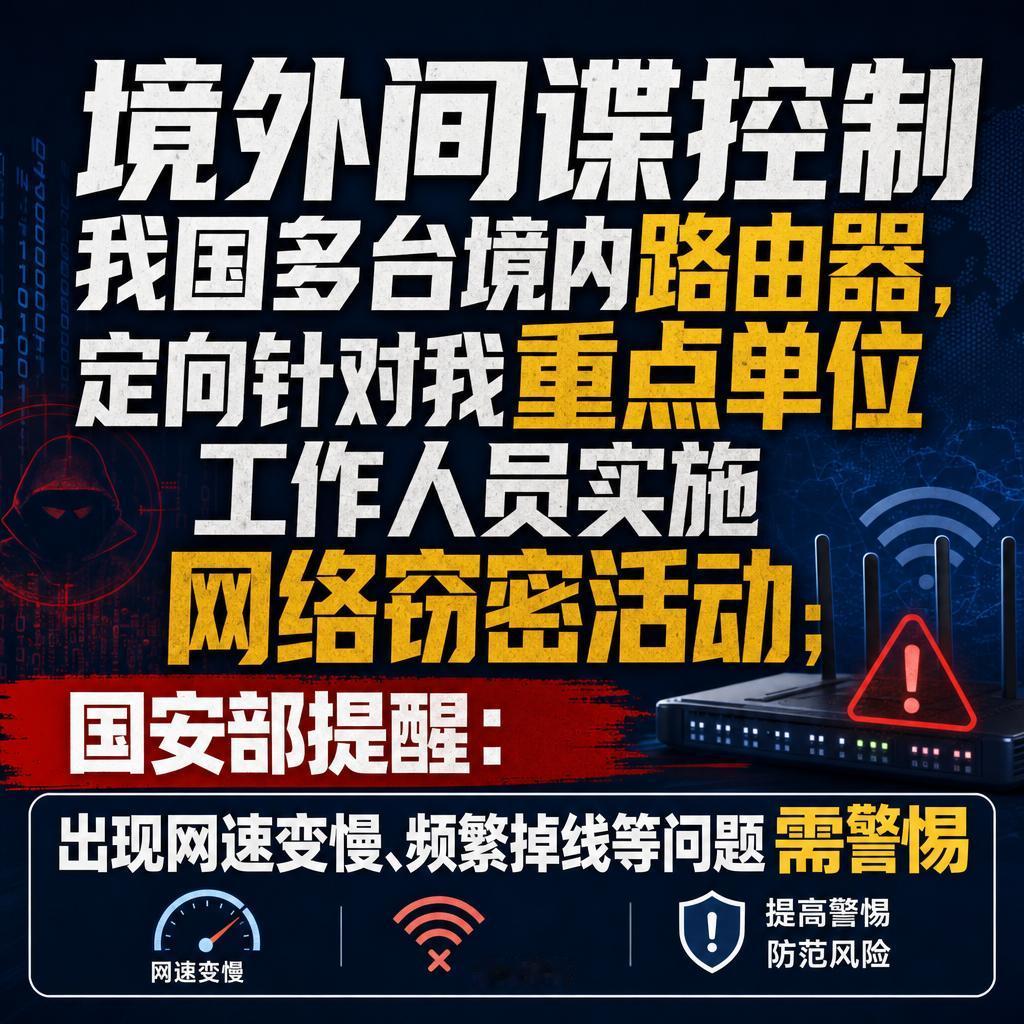 境外间谍利用老旧民用路由器作为攻击跳板
别把自家路由器只当成上网工具，这玩意儿在