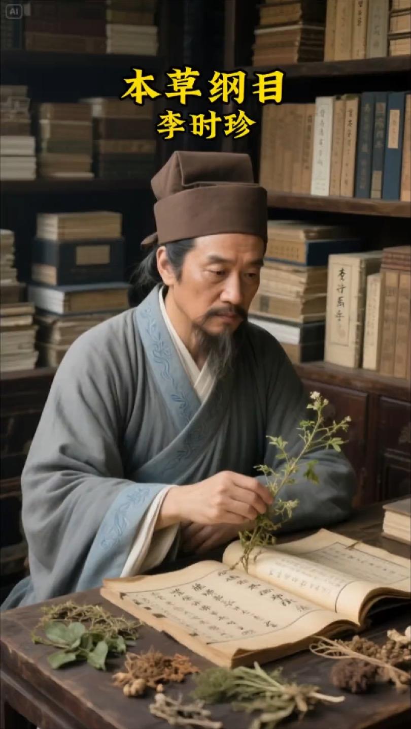 李时珍三试科举不第，转而行医。他发现古本草谬误百出，遂立志重修。27年间，踏遍山