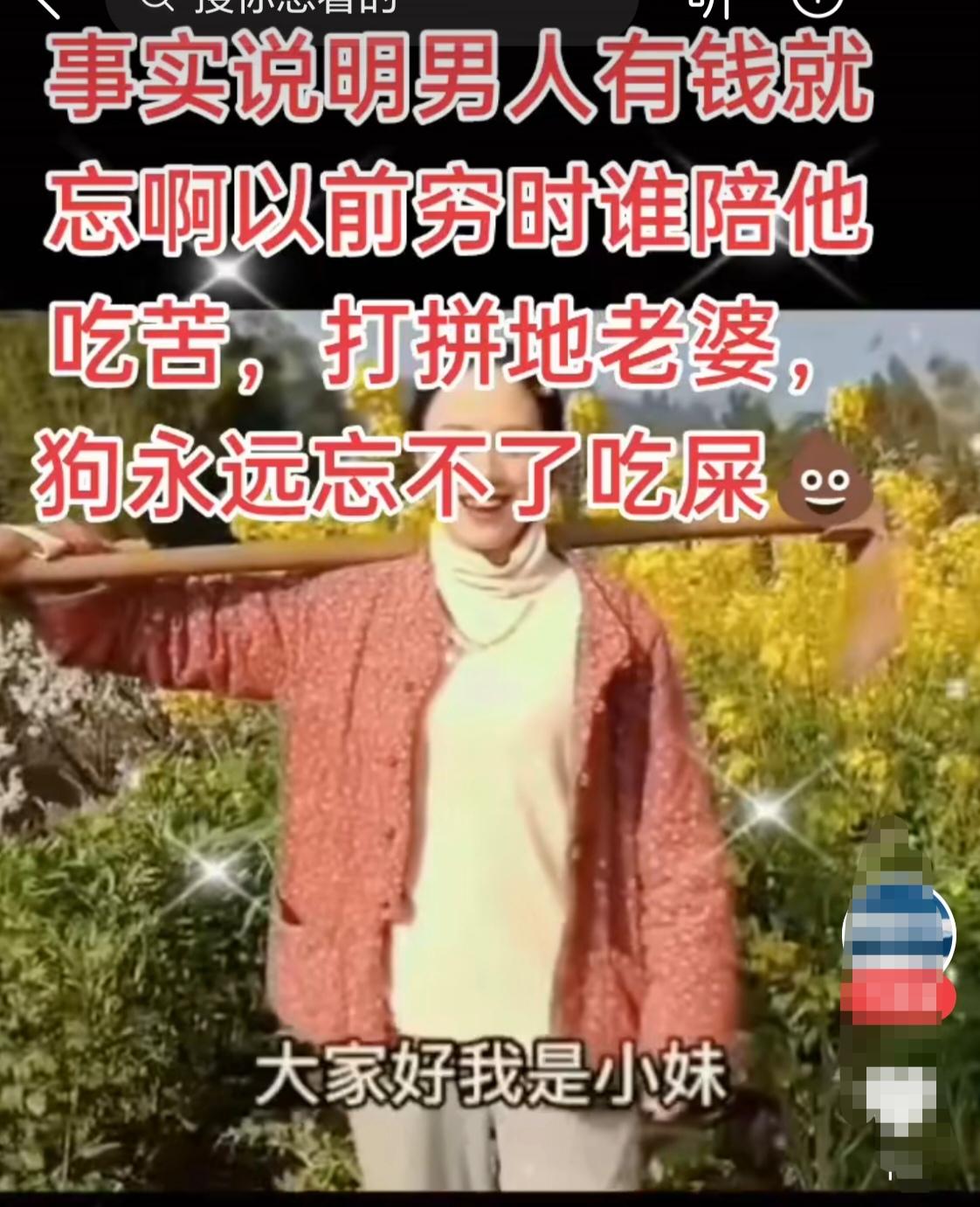 我在川乡小妹儿一些不太理智的粉丝这里体会了几句话：我有点难过。
到底怎么这么癫？