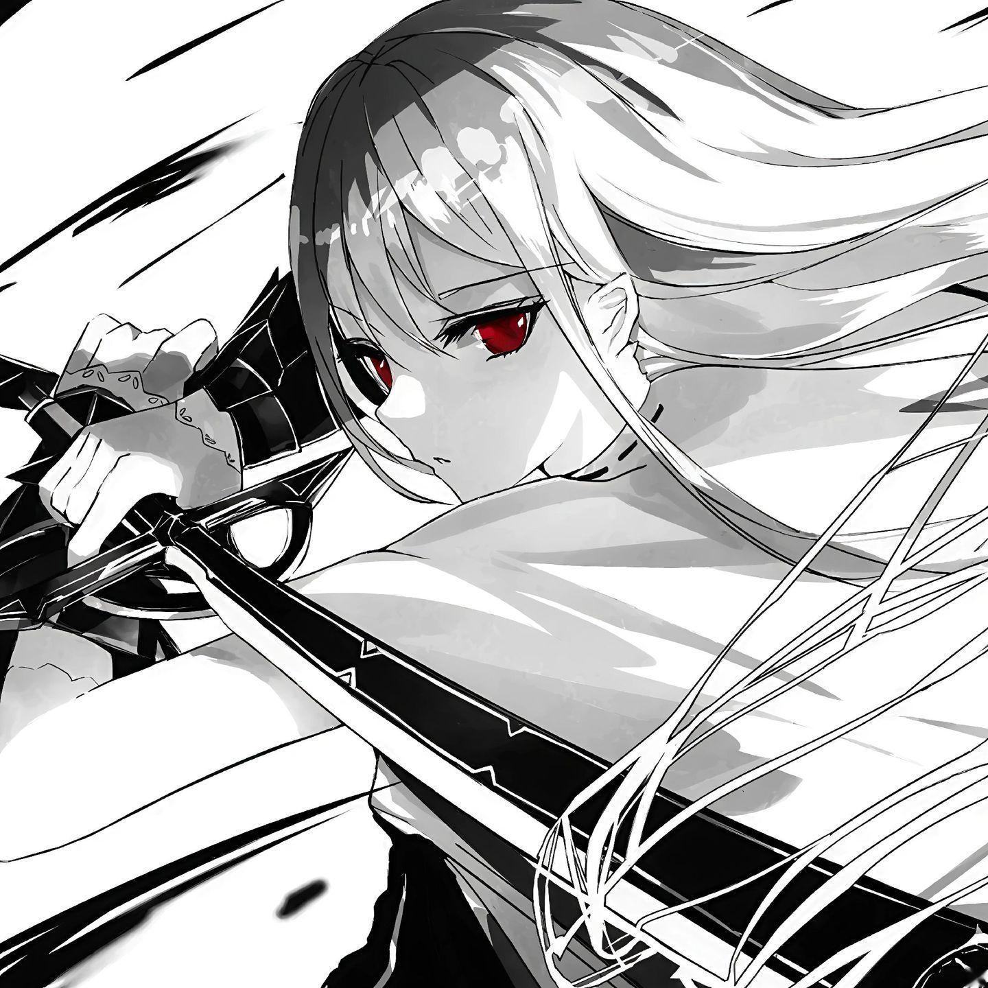 动漫女头｜漫画头像｜黑白漫头｜高级感头像｜清冷感女头｜二次元头像 