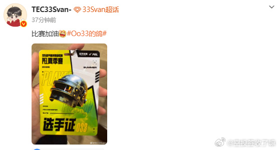 033号持证上岗。PEL夏季赛直接开卷。冲就一个字，必须拿下。33选手证2026