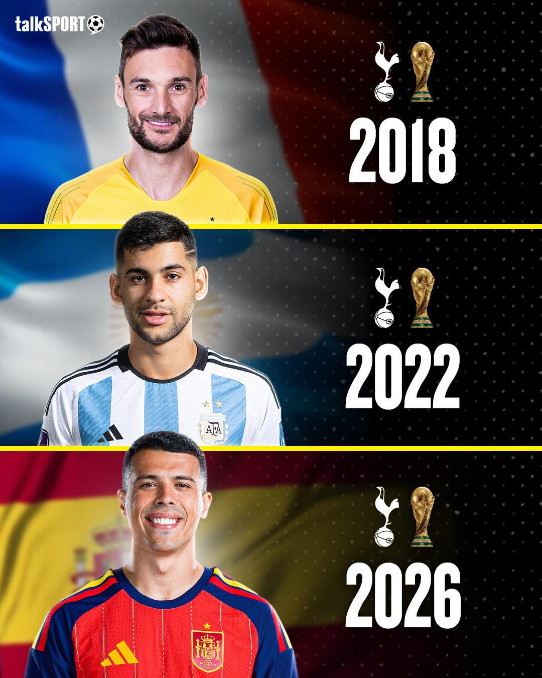 热刺成为第一支拥有连续三届世界杯冠军成员的英超俱乐部🏆 