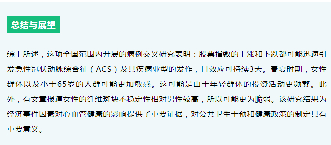 #股市波动或对心血管健康有不利影响##股市波动或增加急性心血管发病风险# 股市急