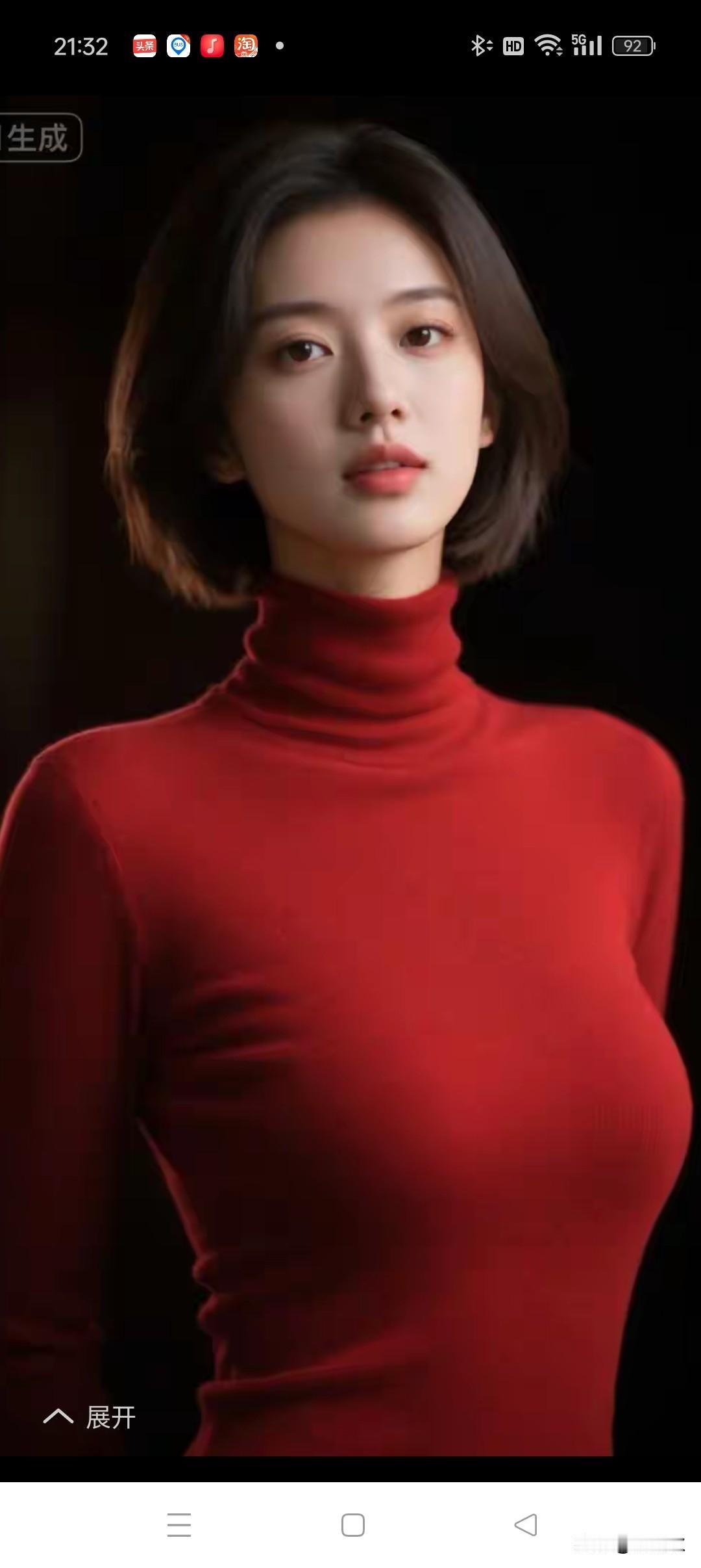 红色高领，风采独特
清目秀美，美若冠玉
天生丽质，闭月羞花
惠质兰心，温婉贤淑