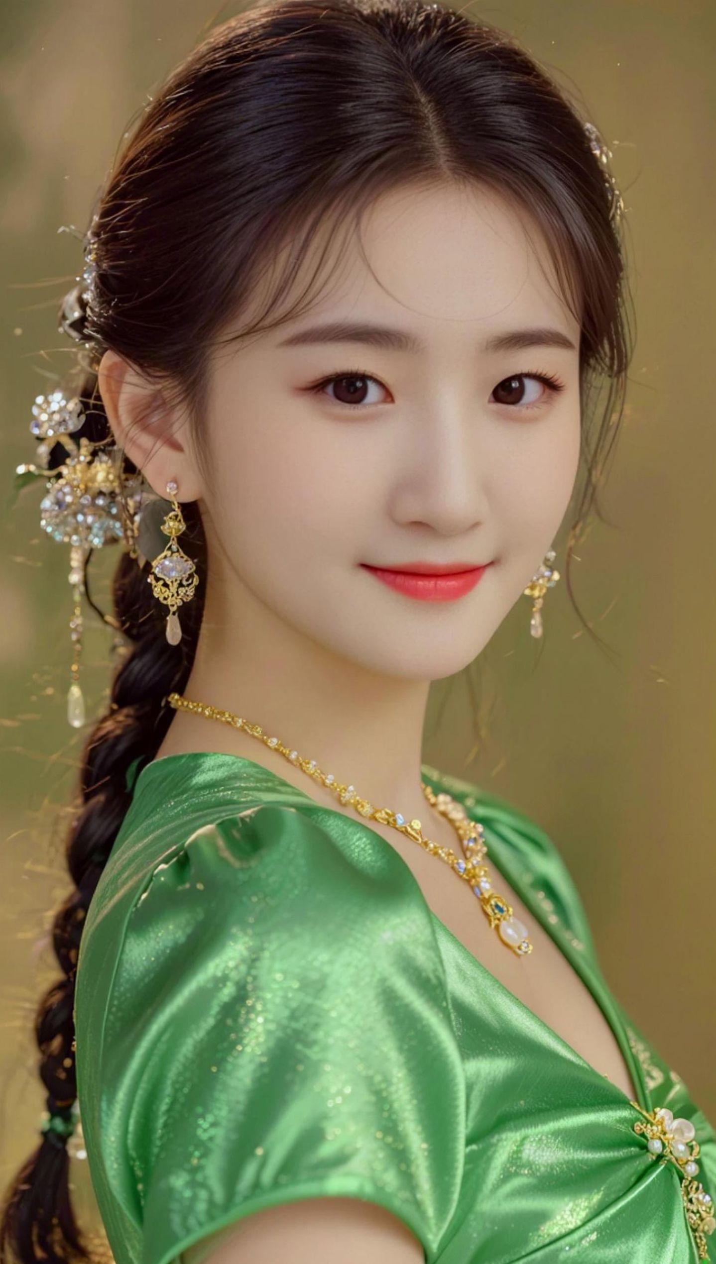 AI傣风金饰写真