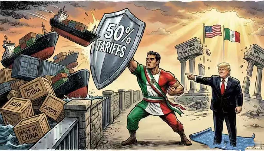 特朗普的贸易与制造业高级顾问彼得·纳瓦罗：
墨西哥决定对来自中国及其他亚洲国家的