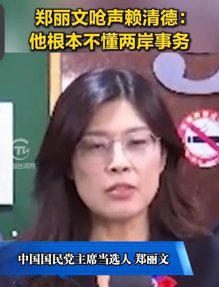 郑丽文一语中的！赖清德不懂两岸事务，63%台胞不满就是最好证明
 
“赖清德对两