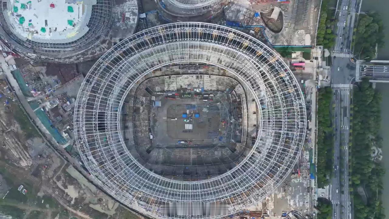 余杭国际体育中心、西站站南综合体的进度。网页链接
