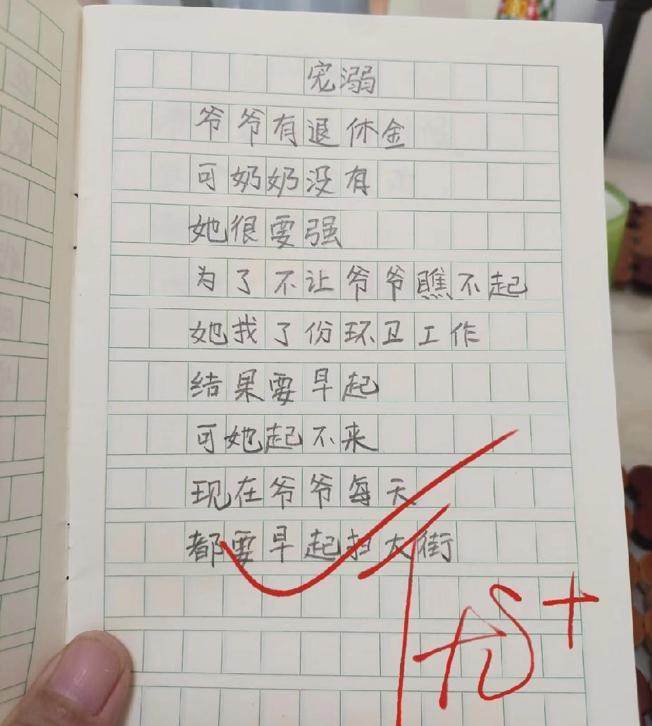 小学生写《宠溺》，看完被爷爷奶奶甜到了