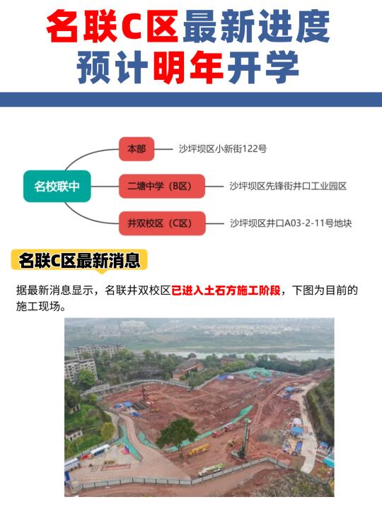 名联有三个校区了！沙坪坝学位再次增加！