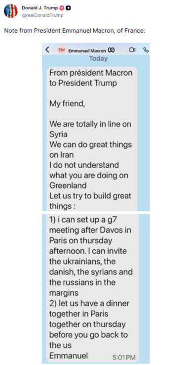 特朗普公开马克龙给他的私信私信变公函 关税当筹码 跨洋闹剧笑煞人“君子之交淡如水