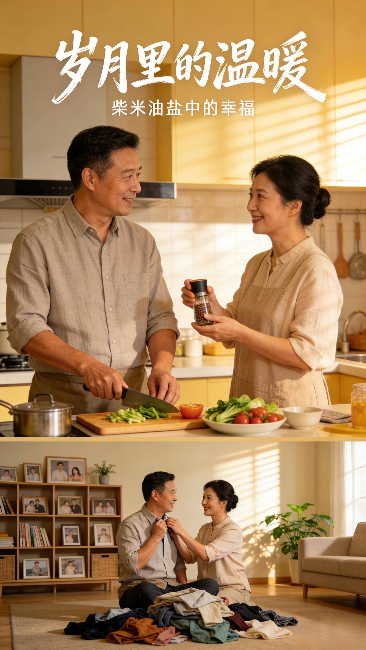 中年爱情的秘密：藏在柴米油盐里的温暖，你发现了吗？

有人说，年轻时的爱情像烟花