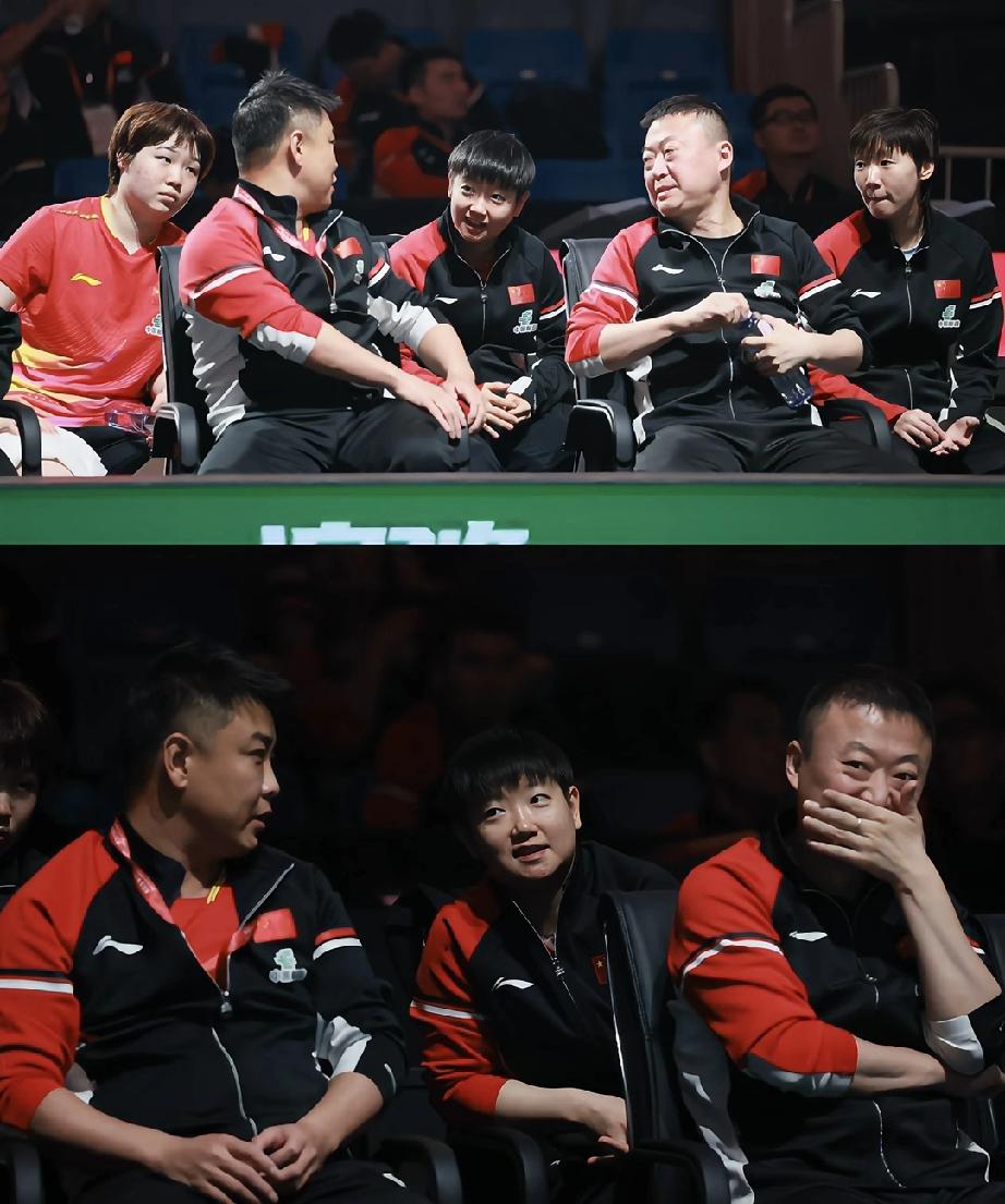 王皓：“莎莎考虑下去打男双吧。”
莎莎：“啥？男双？”
王皓：“对，你完全有这个