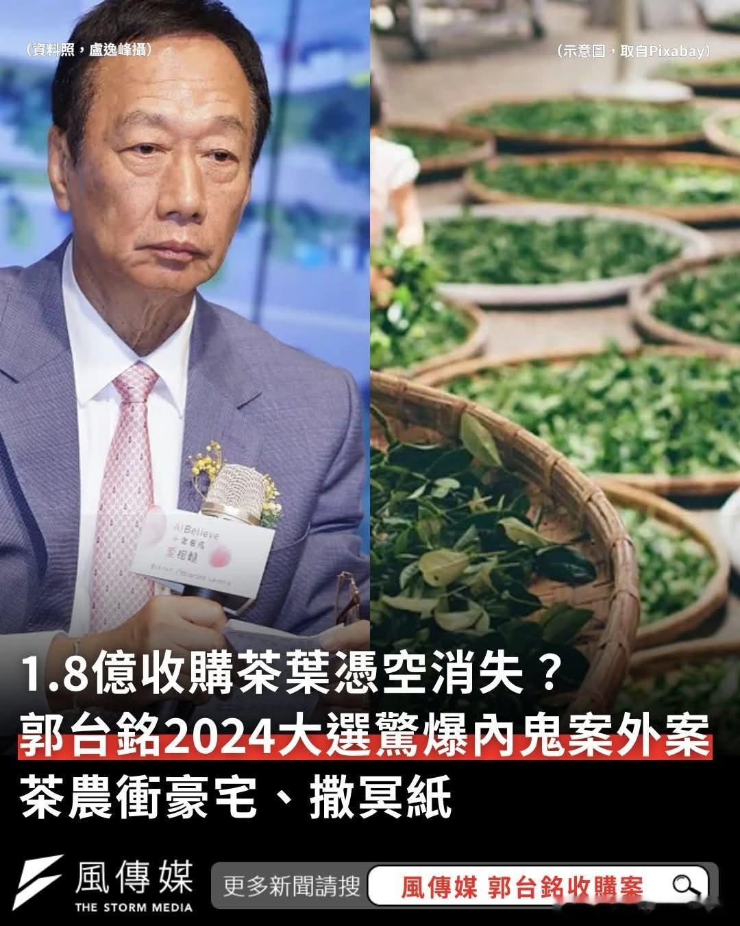 【1.8億收購茶葉憑空消失？💥郭台銘2024大選驚爆內鬼案外案！茶農衝豪宅墓園