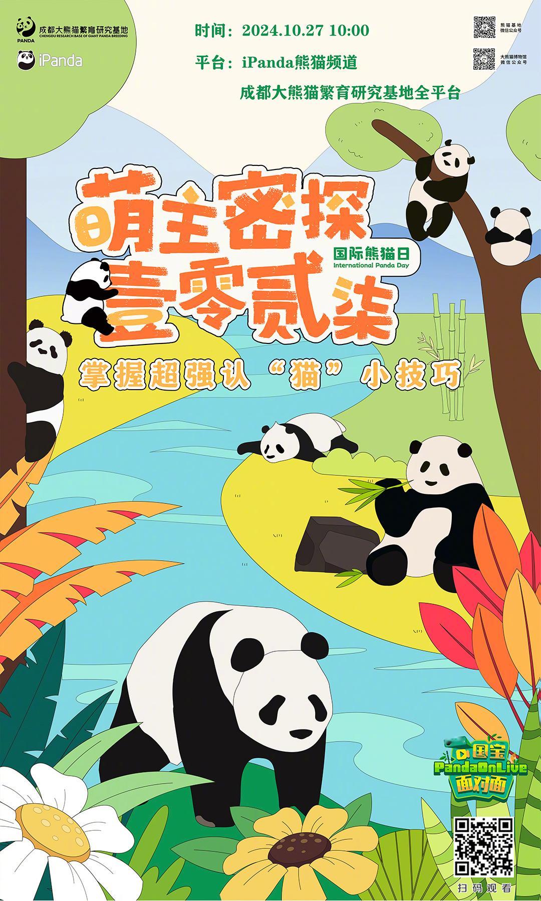 【播出预告：#大熊猫官方认猫课堂#[上课了]】想完成从脸盲小白到“认猫”大神的蜕