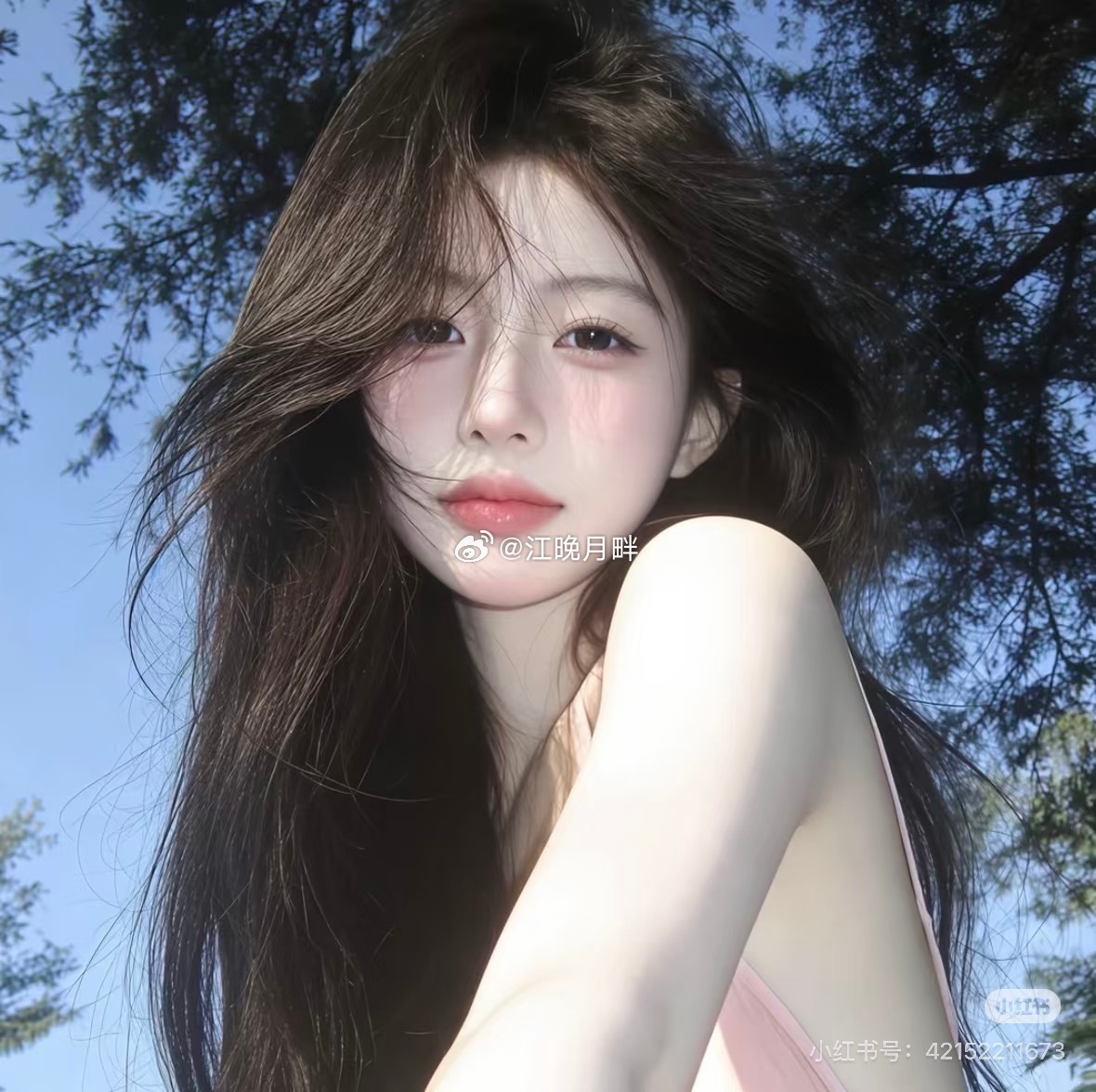 好漂亮的蓝色女生头像 