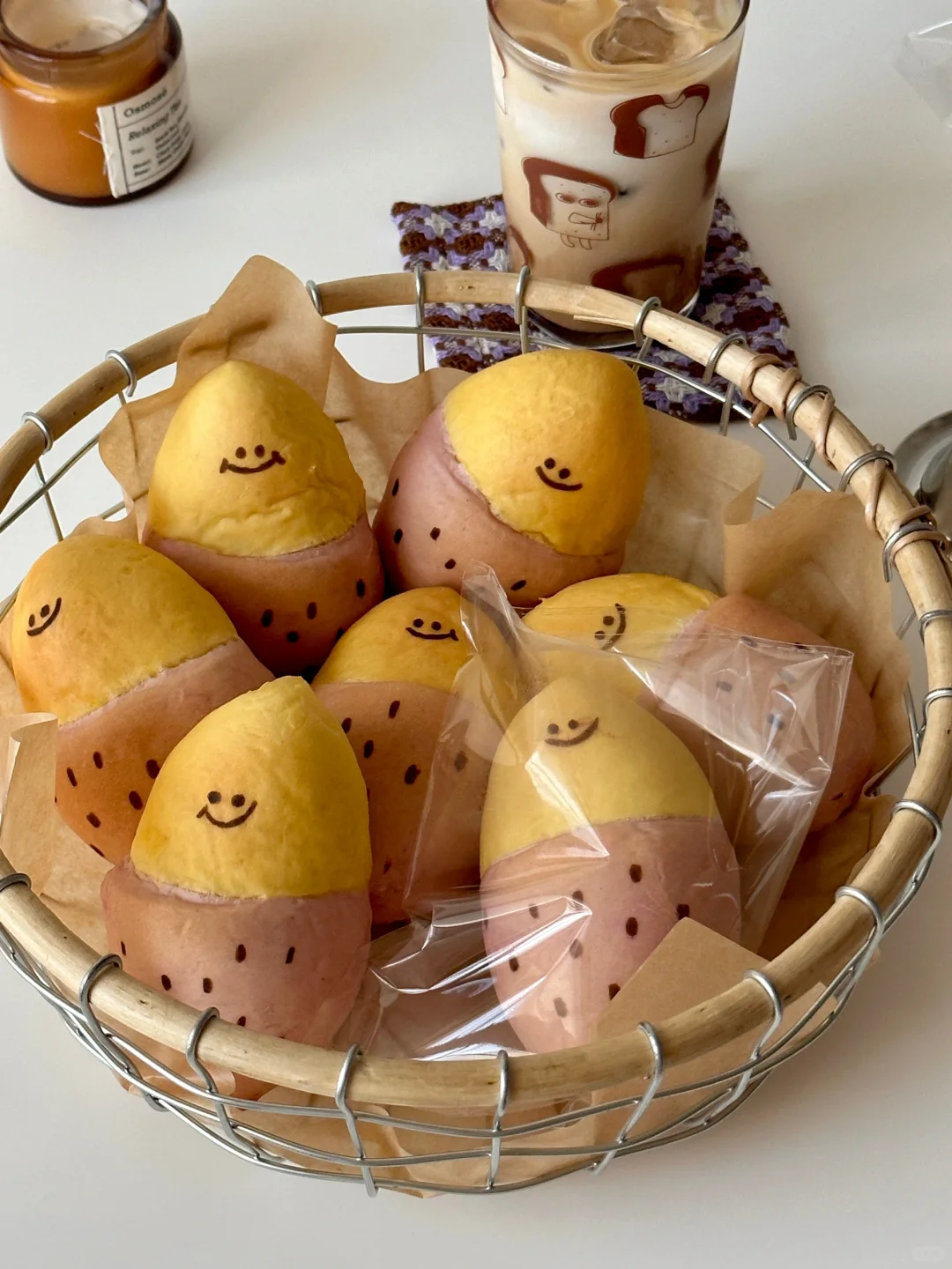 蜜薯乳酪夹心的烤红薯面包🍁