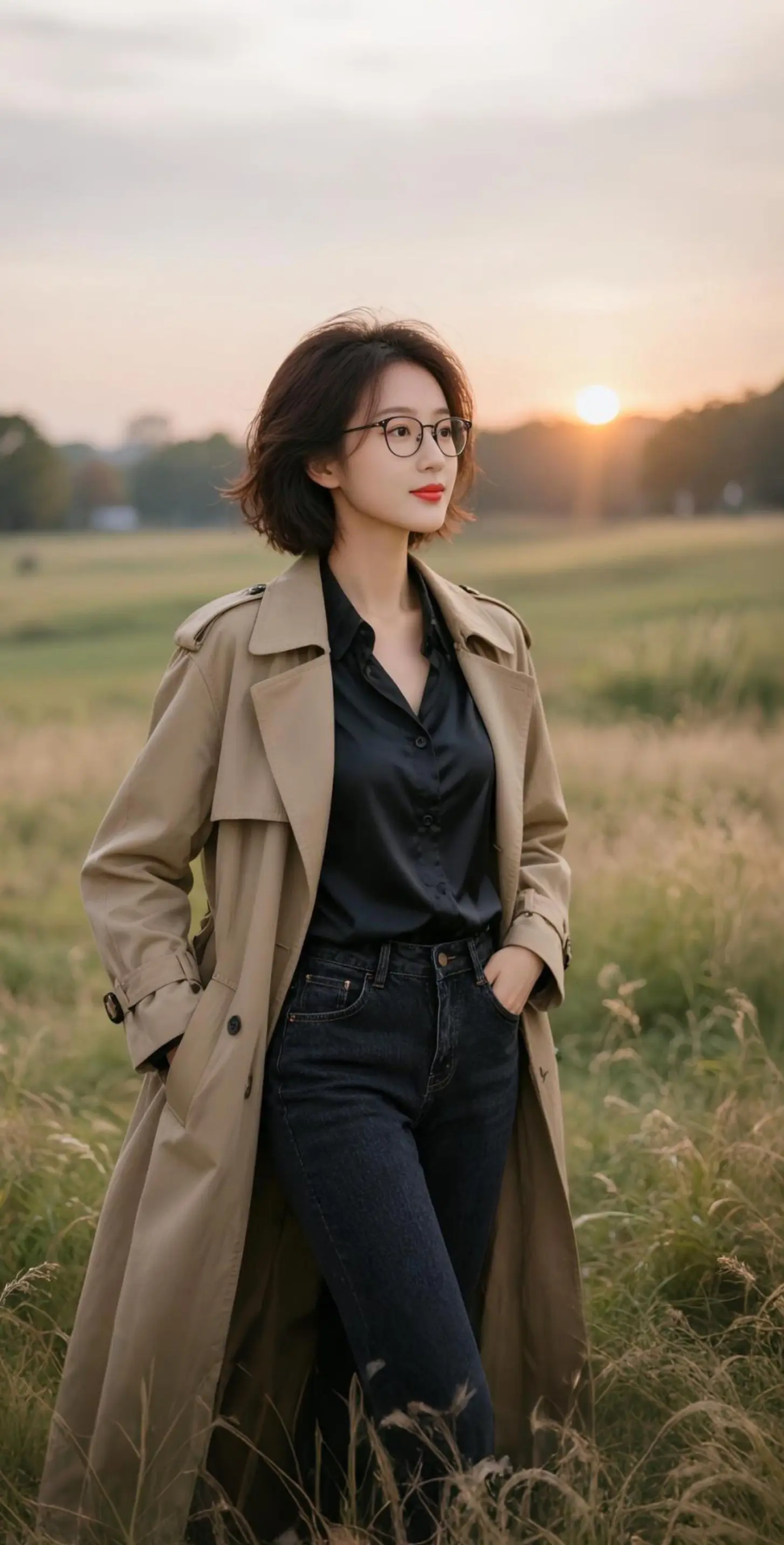 AI逆光文艺写真 ai创作