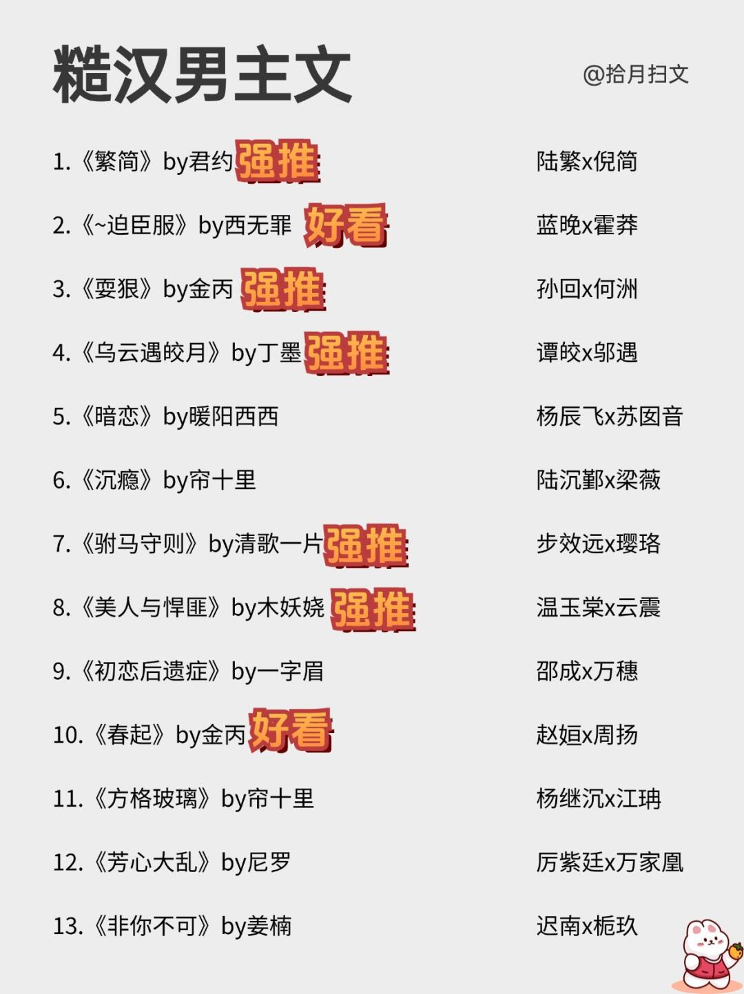 26本高质量糙汉文推荐，荷尔蒙爆棚❗