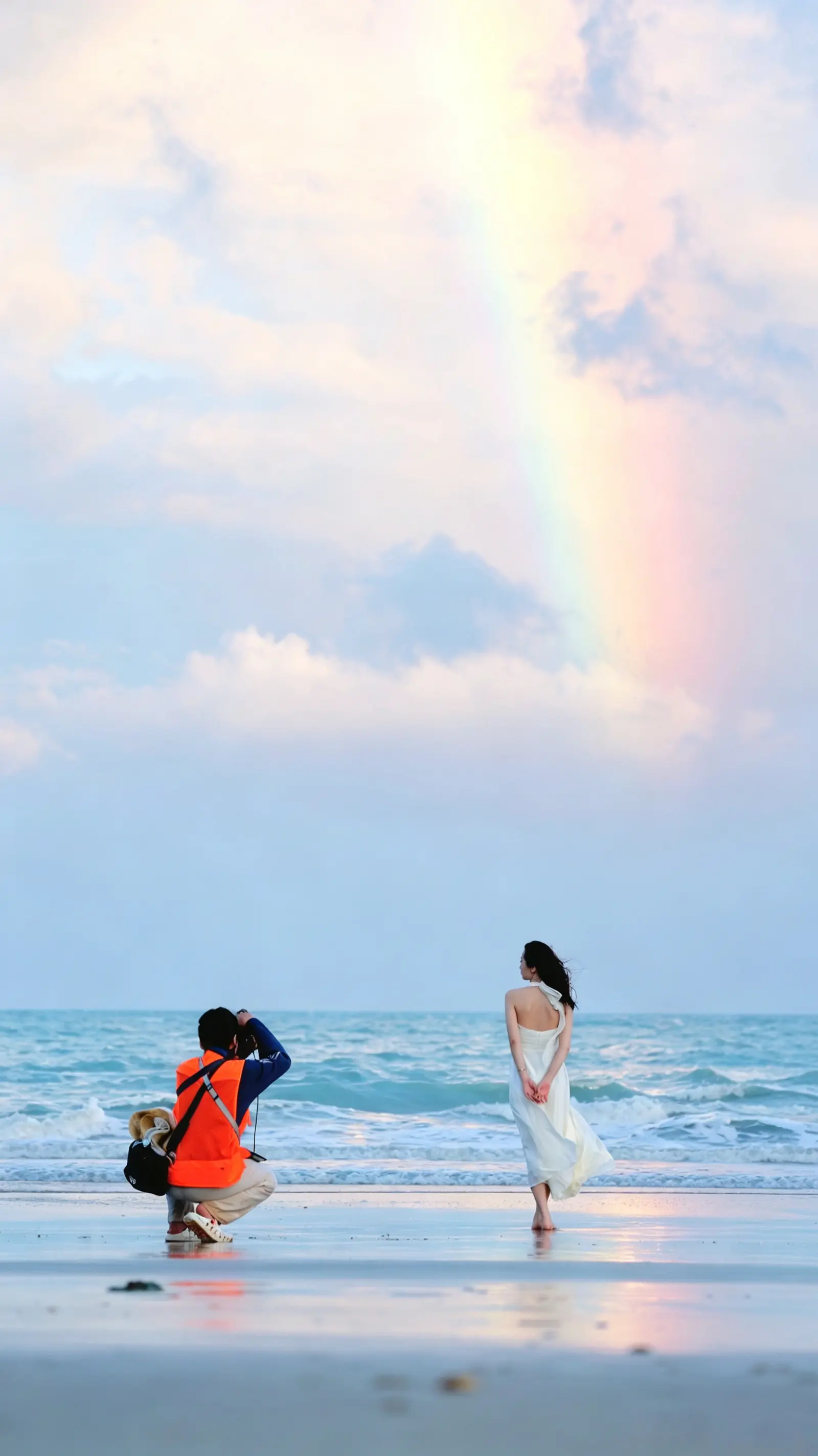 彩虹与大海 沉沦在绝美的海边 沙滩美女 摄影分享 一起看海
