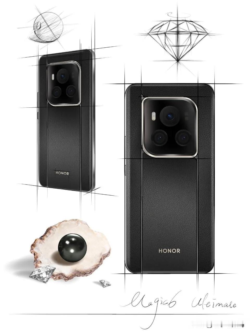 一直没曝光的荣耀magic6至臻版居然长这样~

荣耀也是真不容易，居然能想到这