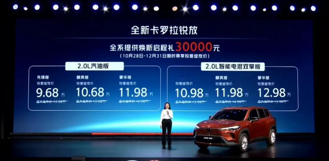 限时9.68万起！中期改款卡罗拉锐放上市 ​​​