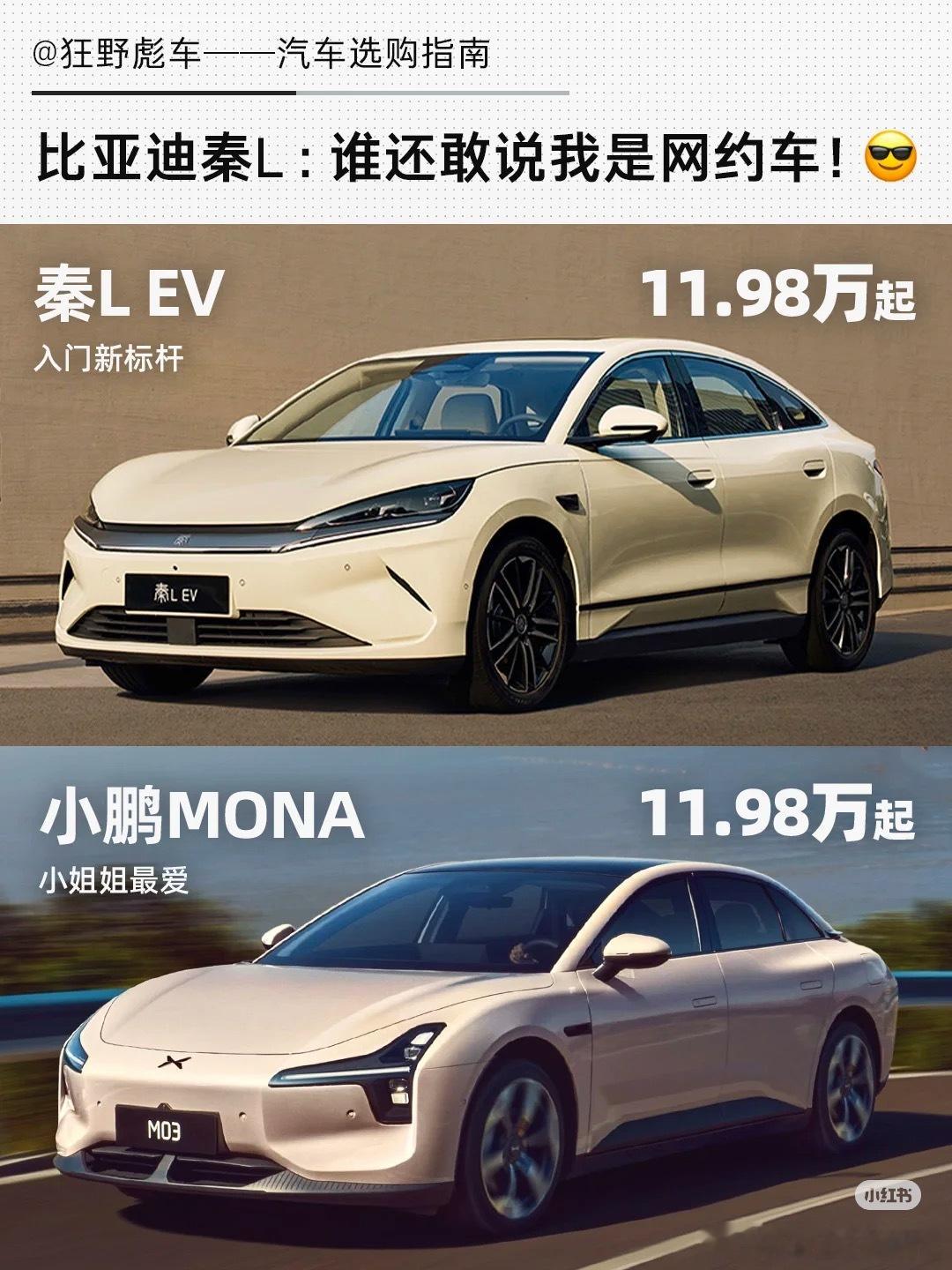 昨晚上市的秦L EV和小鹏MONA 03，你选哪个[思考]图VIA​​​