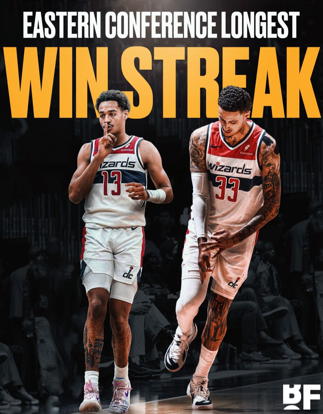 奇才队现在是东部最长连胜保持者三连胜 ​​​