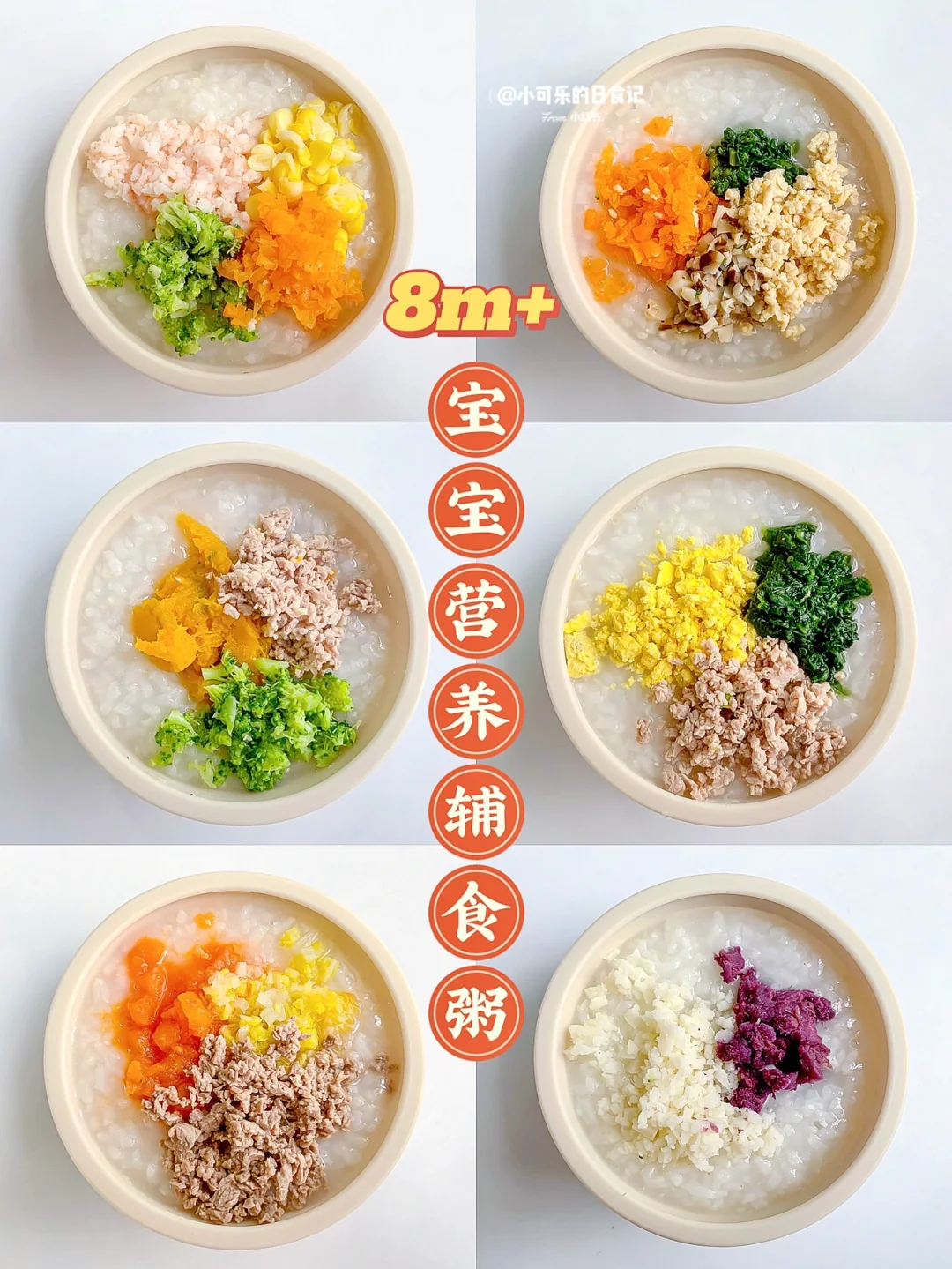8m+辅食｜宝宝营养粥合集🥣养胃软糯好吸收