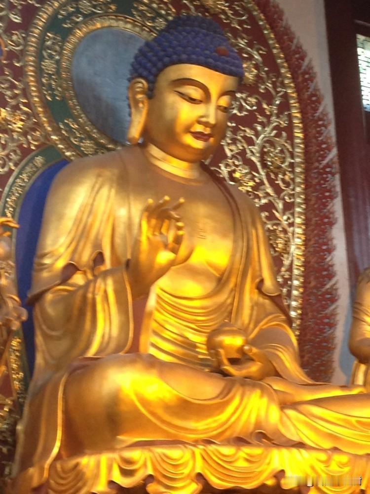 殿宇金光里，照见心之所安
 
走进大殿，鎏金佛像在柔光里静坐，掌心微抬，似托住世
