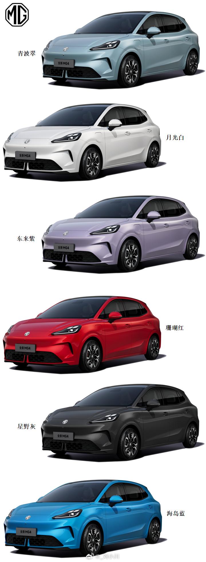 全新MG4 【新车选色】全新MG4，哪个颜色好看[举手] ​​​