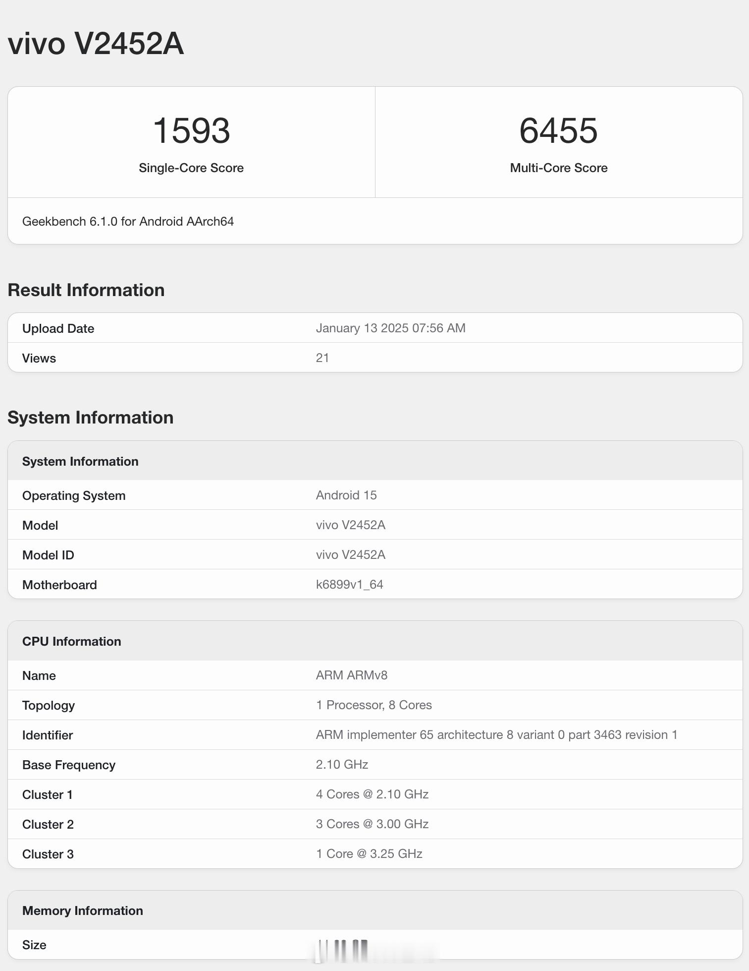 iQOO Z10 Turbo 来了，型号 V2452A，搭载联发科天玑 8400