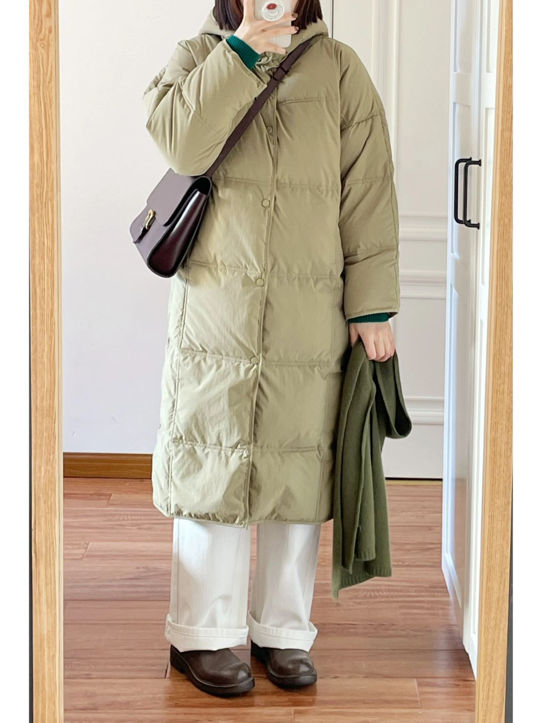 🍈豆绿色羽绒服真好看～