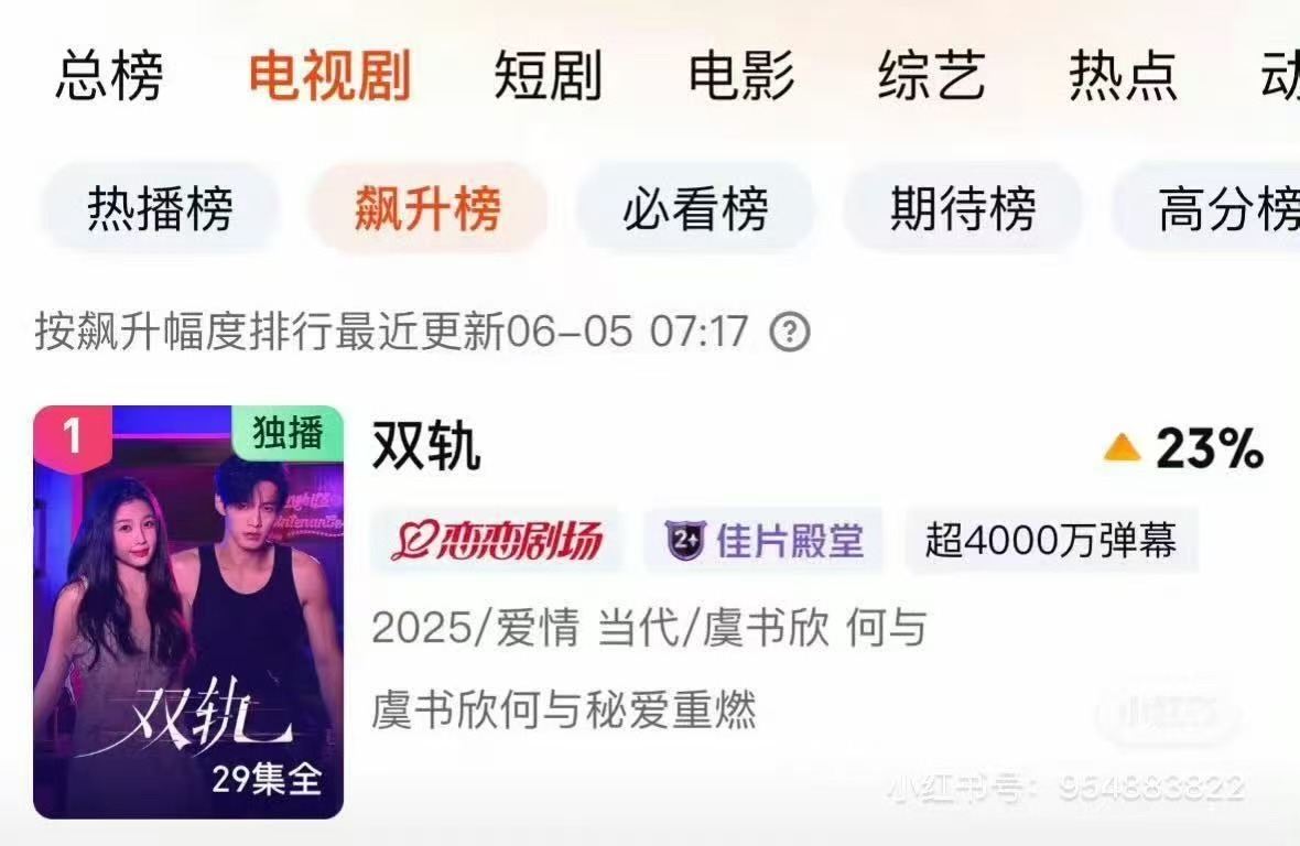双轨在热搜榜第二名 飙升榜单第一名！最近抖音很多路人看双轨的 大家可以多搜搜双轨