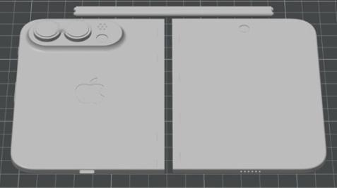 折叠屏iPhone外观实锤苹果首款折叠屏终于来了！书本式内折，外屏5.3英寸被吐